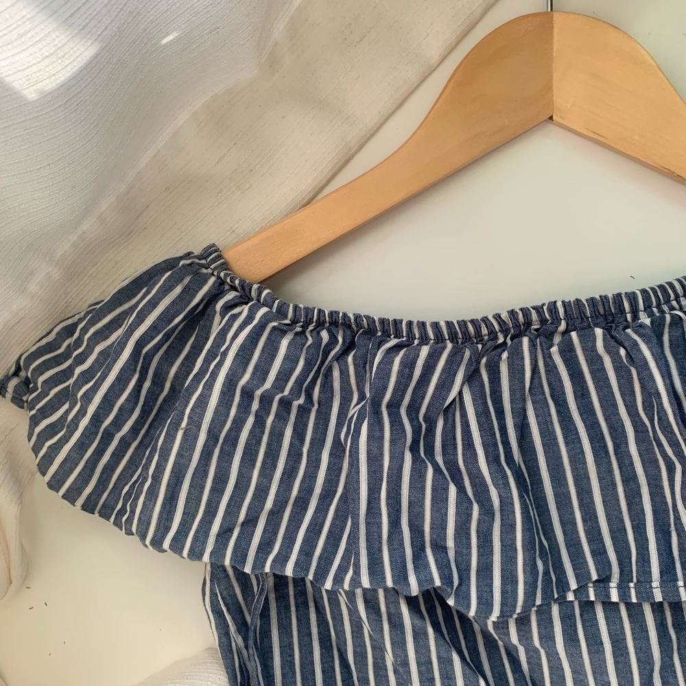 Boho Off the Shoulder Ruffle Blouse - Picture 2 of 5